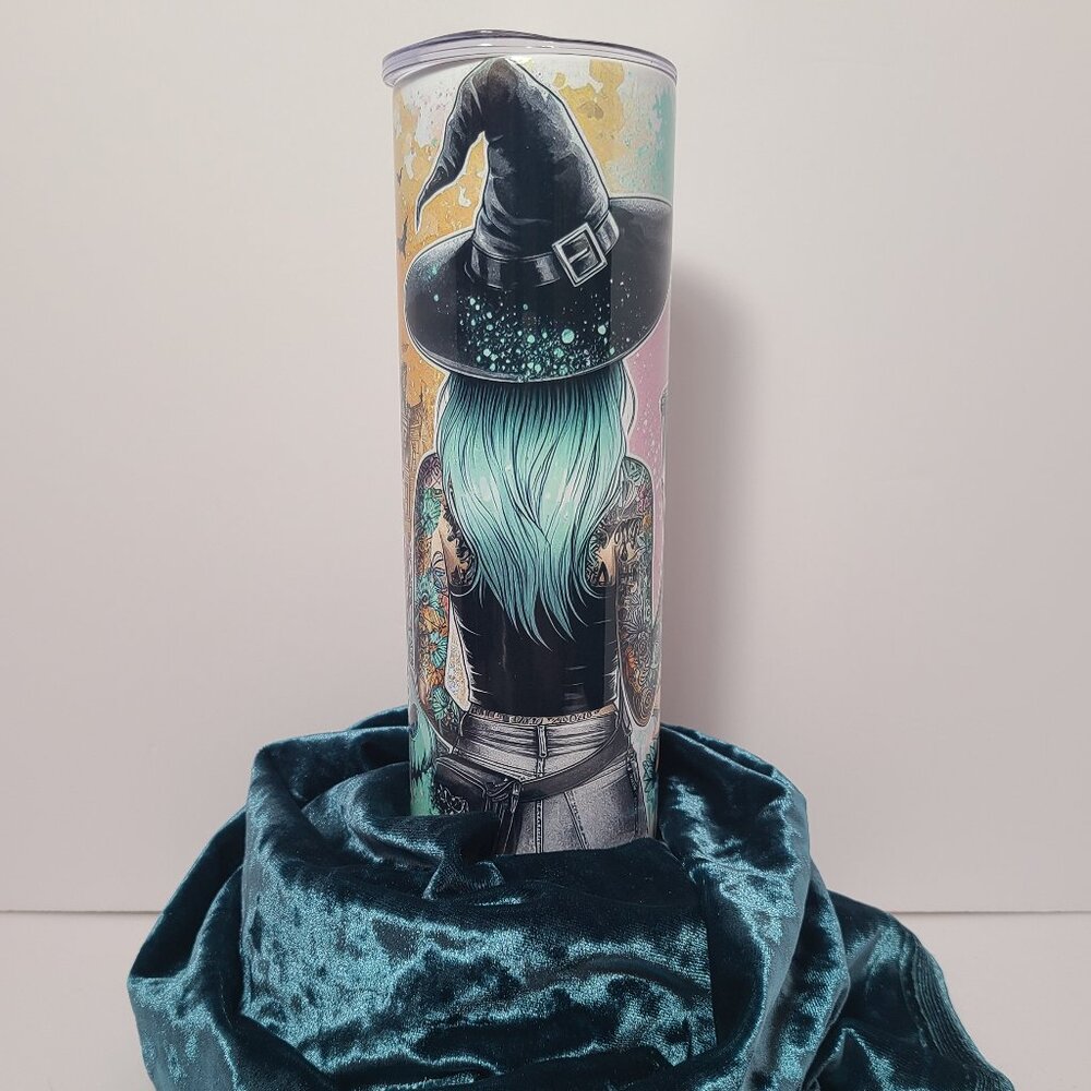 “Witchy with a Chance of Sarcasm” 20 oz Skinny Tumbler by Scott Heil - Picture 3 of 9